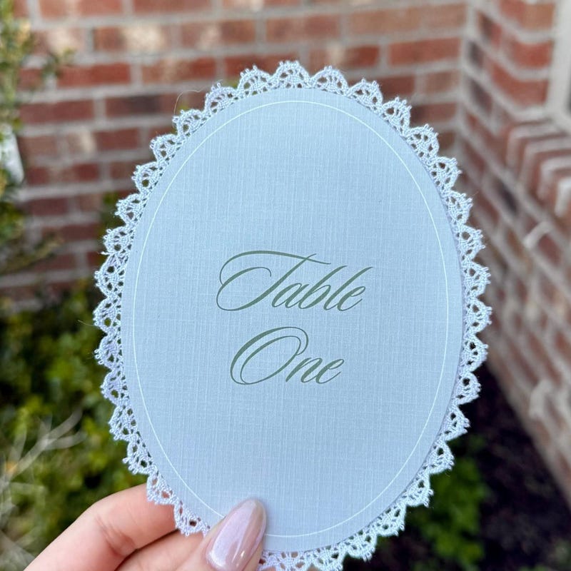 Lace Trim Table Numbers - Etsy