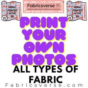 Foto&#39;s printen op stof Print je eigen ontwerp Custom Fabric printen bedrukte stof bedrukt in het Verenigd Koninkrijk. Gepersonaliseerde bedrukking