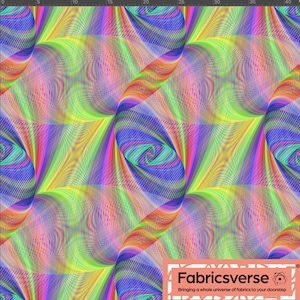 Swirl Marble Psychedelic printed fabric.Recycled Spandex 4 way stretch fabric printed in the UK. ECO Friendly and certified Recycled Fabric.