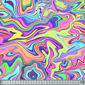 Marble Swirl printed fabric. Recycled Spandex 4 way stretch fabric printed in the UK. ECO Friendly and certified Recycled Fabric.