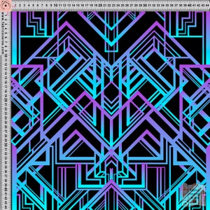 Disco Festival printed fabric Recycled Spandex 4 way stretch fabric printed in the UK ECO Friendly & certified Recycled Fabric