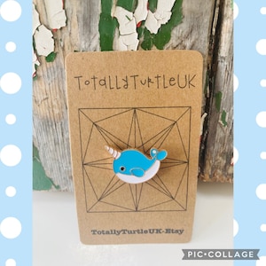 Narwhal enamel pin badge