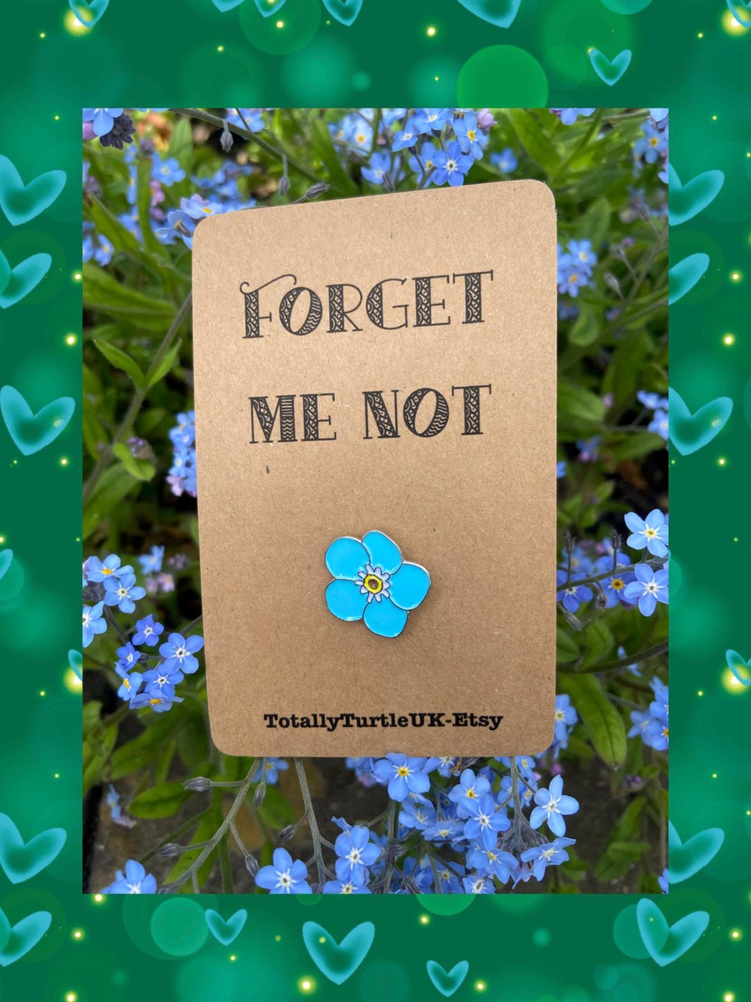Forget Me Not Enamel Pin Badge in Memory Remembrance Bereavement Pin - Etsy