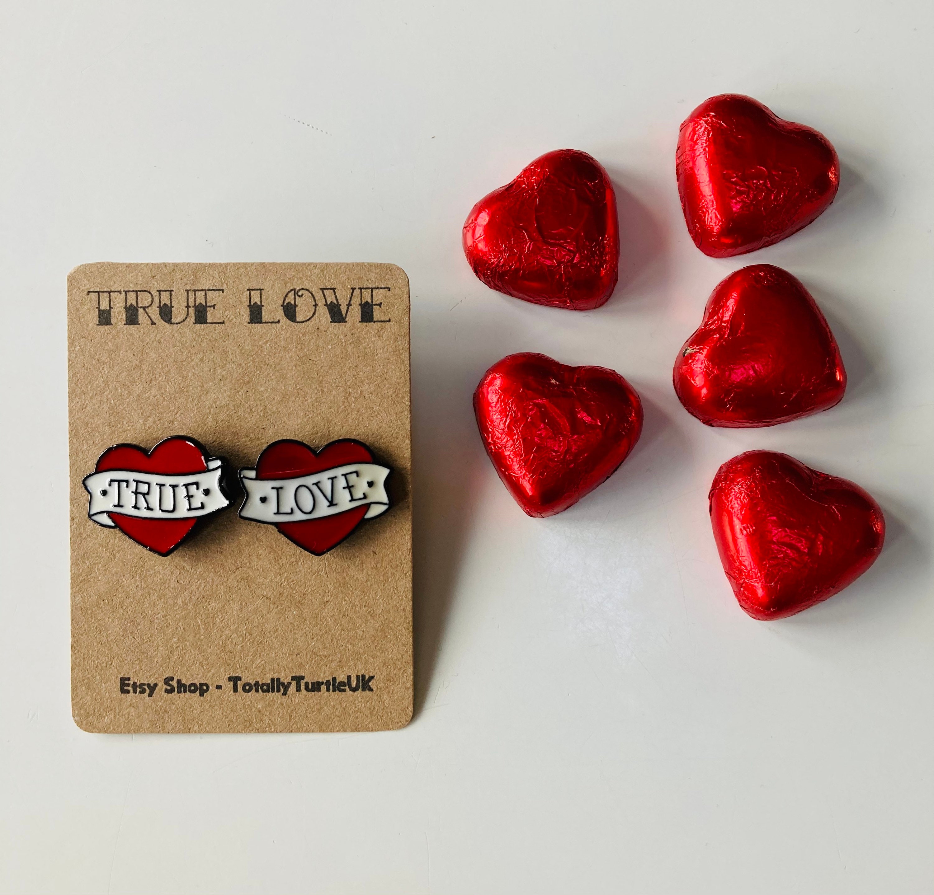 Love Heart True Love Pin Badges. Set of 2. Valentines/loved Etsy UK