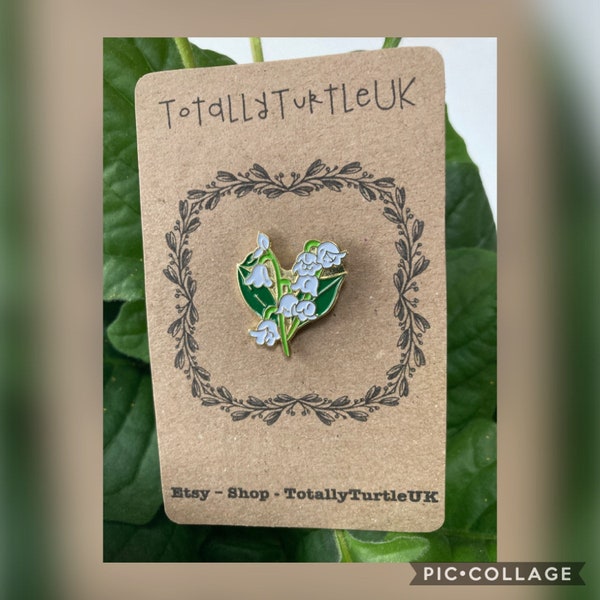 Lilien-Anstecknadel aus Emaille. Hübsches kleines Pin-Geschenk