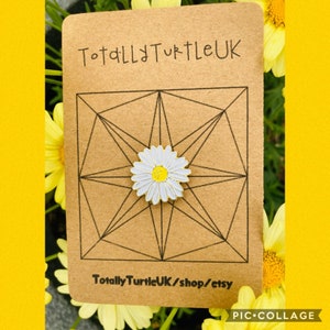 Daisy enamel pin badge teacher/positivity gift