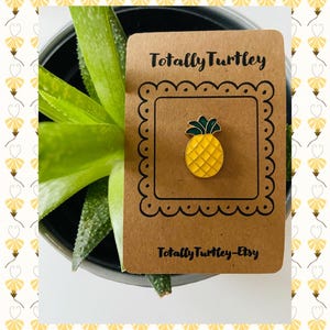 Pineapple enamel pin positivity gift fruity friend pin badge