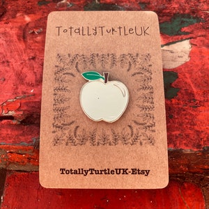 Red or green Apple enamel pin positivity/teacher gift image 5