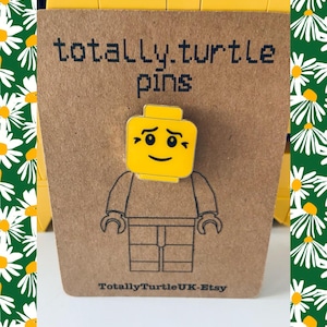 Brick head enamel pin badge teacher/teaching assistant gift