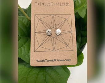 Smile earrings/smile stud earrings and gift bag.