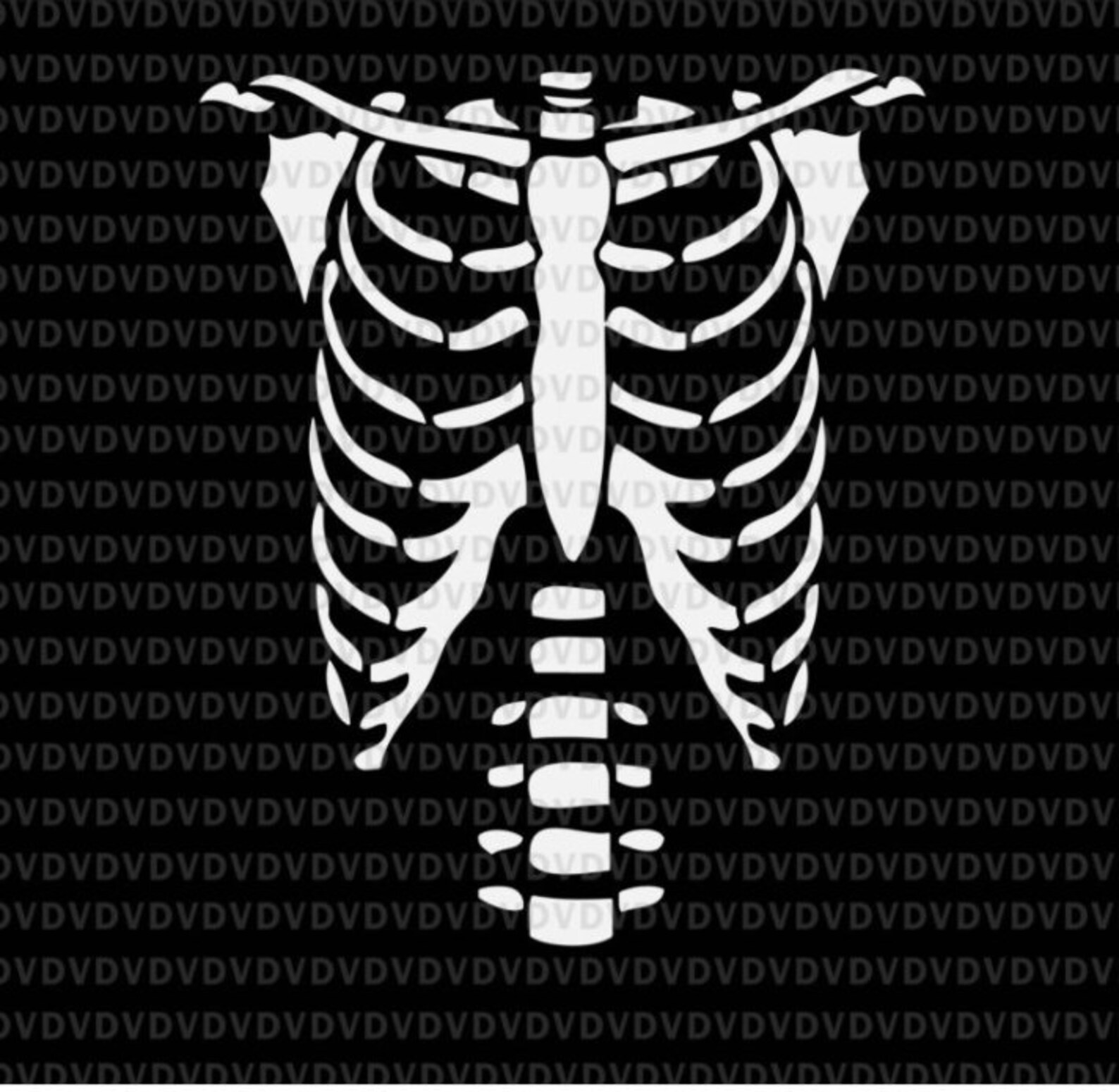 Skeleton Bones Rib Cage Halloween Svg Skeleton Svg Halloween Etsy