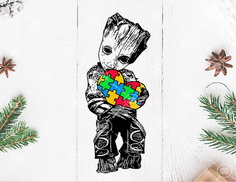 Download File Digital Baby Groot Autism svg Autism Awareness SVG | Etsy