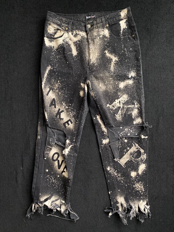 bleached black jeans