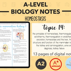 BIOLOGY NOTES A LEVEL: Homeostasis