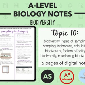 BIOLOGY NOTES A LEVEL: Biodiversity