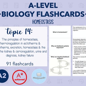 BIOLOGY FLASHCARDS A LEVEL: Homeostasis