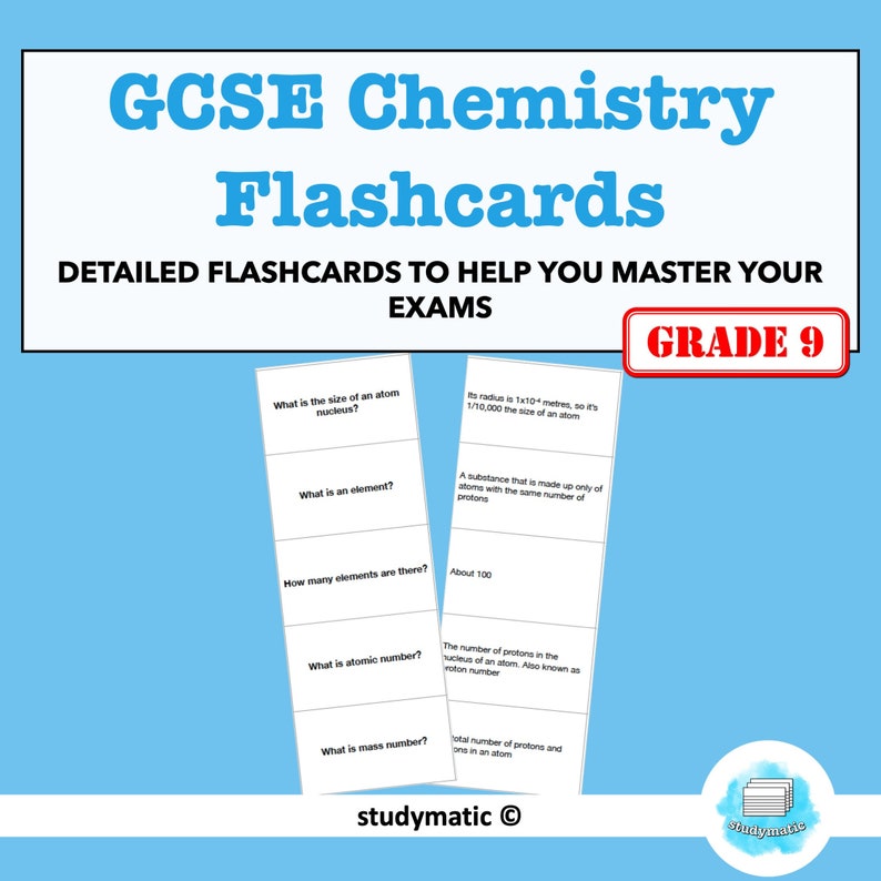 General Chemistry Flash Cards at Carolyn McGuire blog