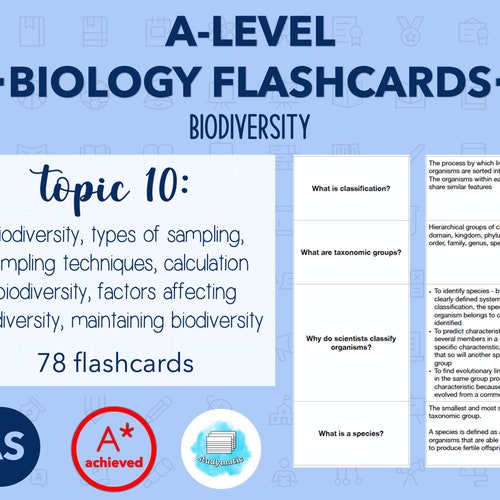 COMPLETE Alevel Biology Anki Flashcards 3200 Cards AQA Etsy