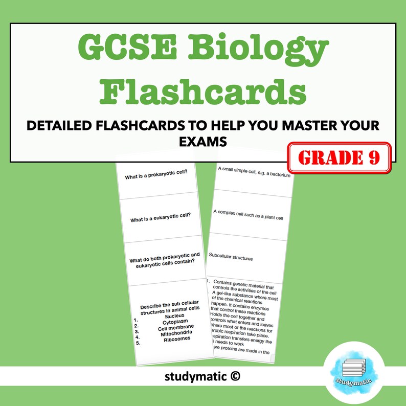 GCSE Biology Flashcards Etsy