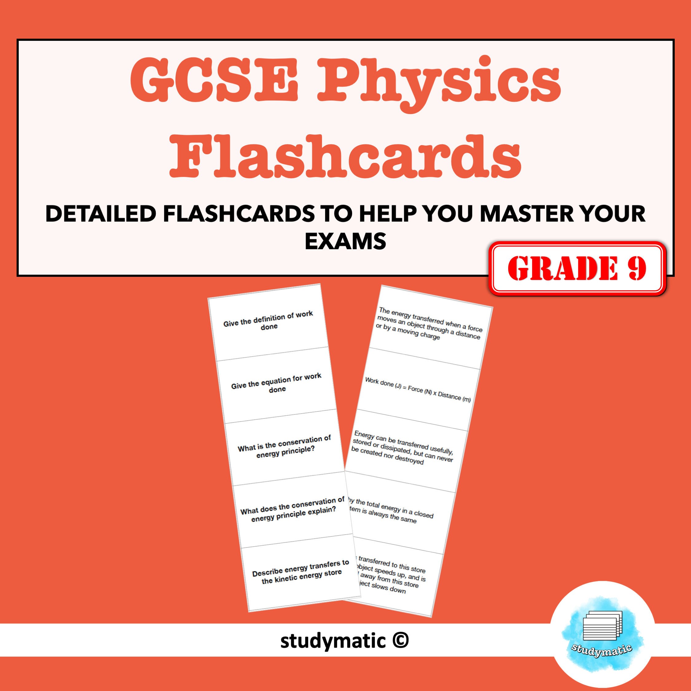 GCSE Physics Flashcards | Etsy