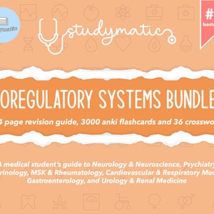 Bioregulatorische Systeme BUNDLE (Neurologie, Endokrinologie, Psychiatrie, MSK, Dermatologie, Urologie, Kardio & Atemwege) | Med School Notizen