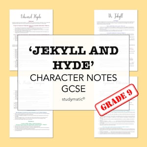Literatura inglesa de GCSE: notas de personajes de 'Jekyll y Hyde'