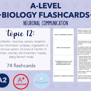 BIOLOGY FLASHCARDS A LEVEL: Neuronal Communication