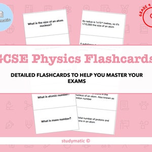 Tarjetas didácticas de física de GCSE