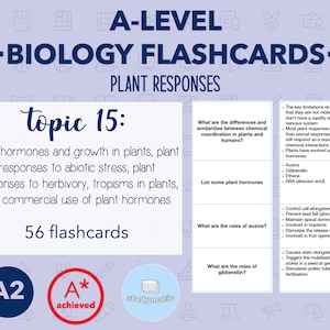 BIOLOGY FLASHCARDS A LEVEL: Plant Responses