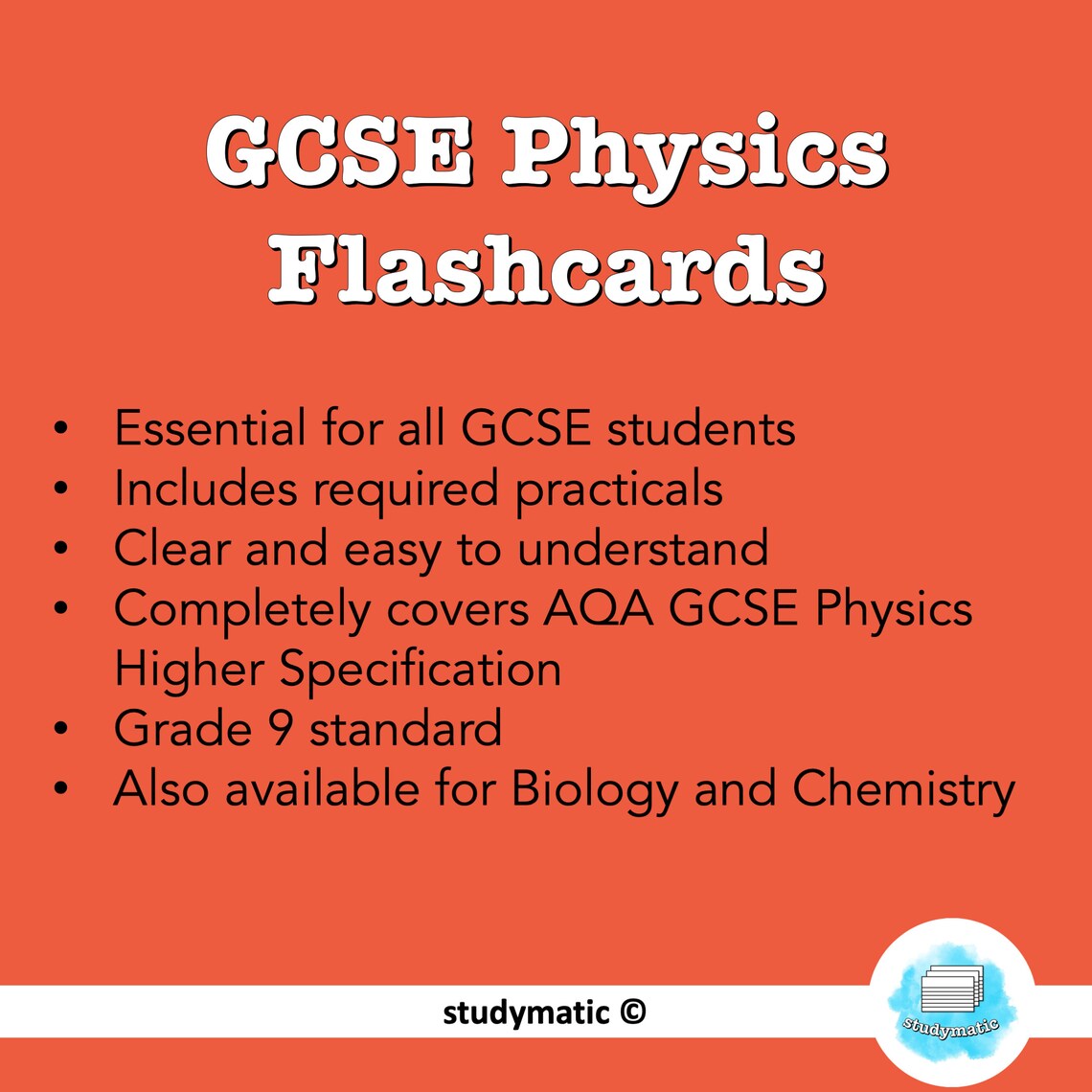 GCSE Physics Flashcards | Etsy