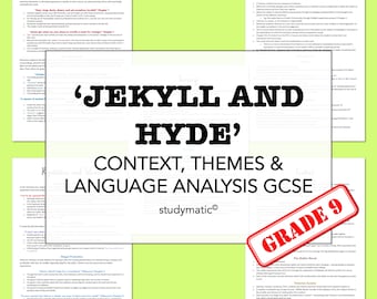 GCSE English Literature: 'Jekyll and Hyde' Context, Themes & Language Analysis