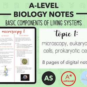 BIOLOGY NOTES A LEVEL: Basic Components of Living Systems