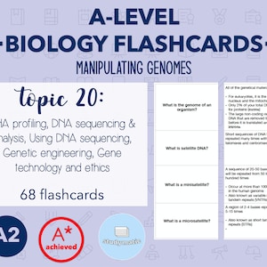 BIOLOGY FLASHCARDS A LEVEL: Manipulating Genomes