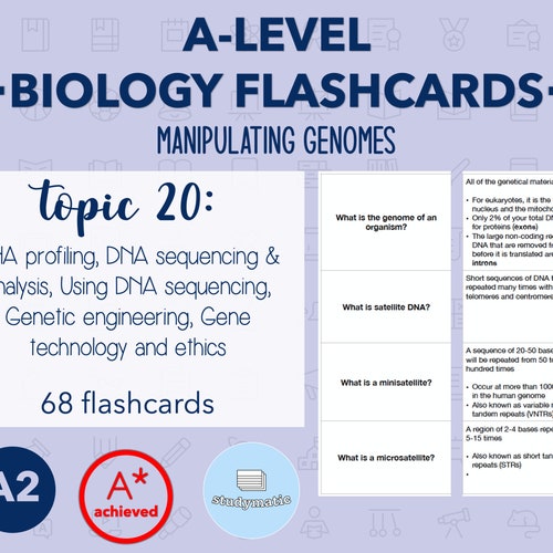 Alevel Biology Bundle FLASHCARDS COMPLETE BUNDLE Etsy