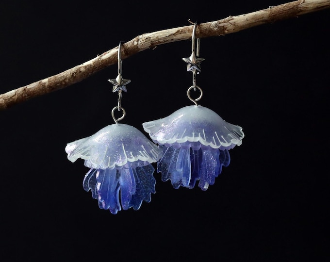Plastic Jellyfish Dangle Earrings: Star Drop Earrings