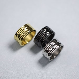 Customized stainless steel 12mm ring for man promise men ring for him engraved ring personalized gift for father