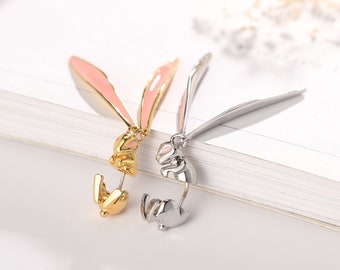 925 Sterling silver Copper Bunny earrings ear rabbit cuff earrings minimal mini earrings gift for her gift for women 18k gold plated