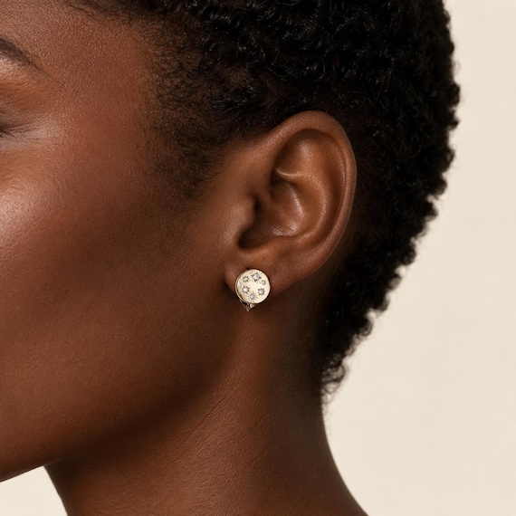 Starry Sky Hoop Earrings | 18K Gold Plated Zirconia Celestial Jewelry