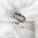 Customized Knight and Princess 925 sterling silver zircon Couple Rings his and hers rings promise ring personalized gift for her for couple