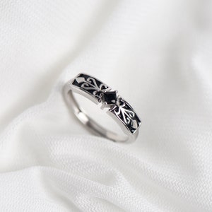 Aangepaste ridder en prinses 925 sterling zilveren zirkoon paar ringen zijn en haar ringen belofte ring gepersonaliseerd cadeau voor haar voor paar afbeelding 3