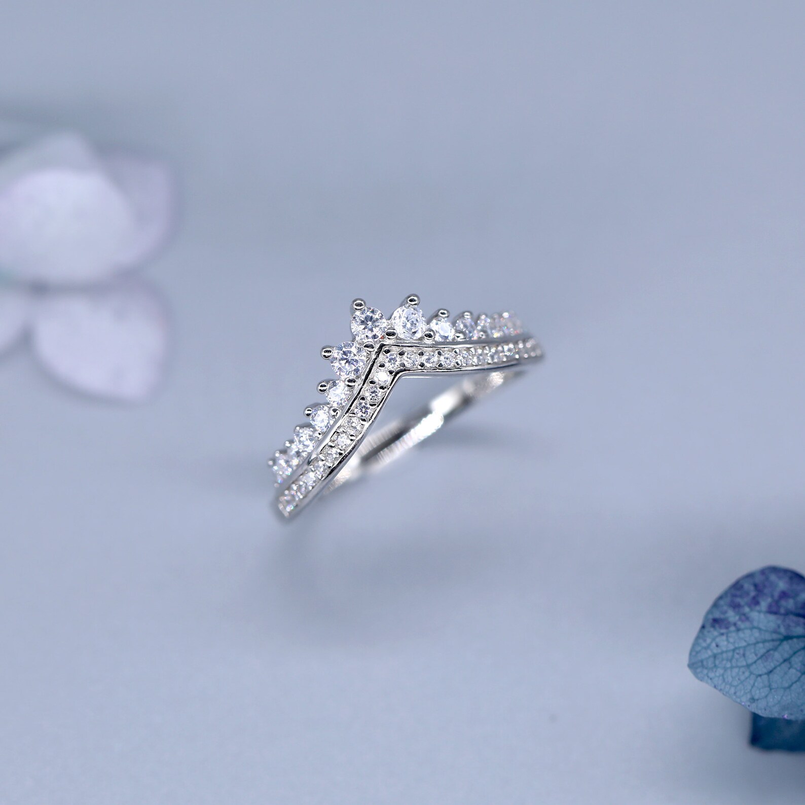 925 Sterling Silver Promise Ring for Women Princess Zircon Etsy