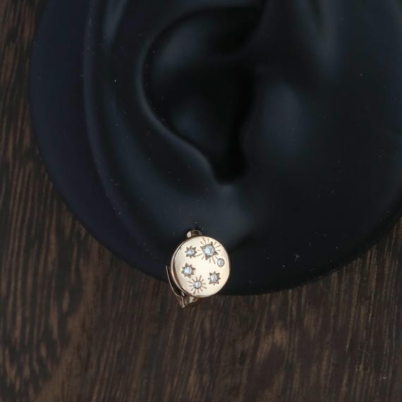 Starry Sky Hoop Earrings | 18K Gold Plated Zirconia Celestial Jewelry