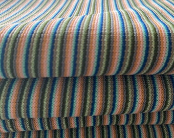 Vintage Polyester Stripe Fabric