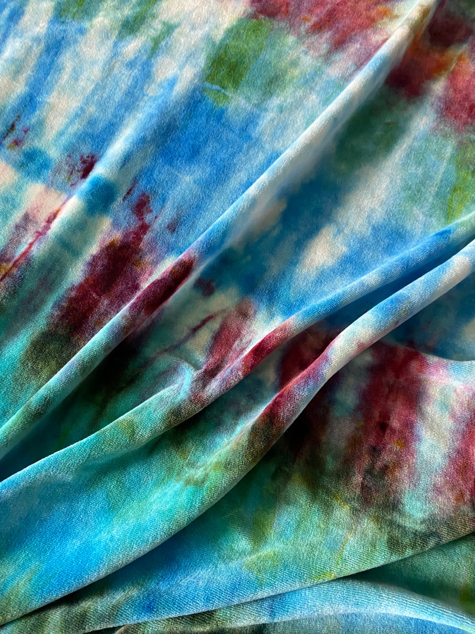 Tie Dyed Natural Organic Bamboo Velour Etsy