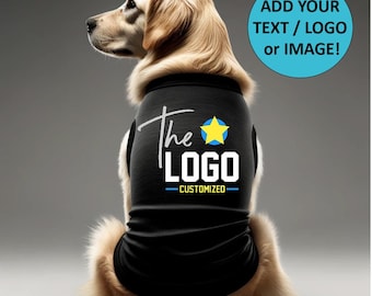 Personalisiertes Hundeshirt mit Namen, personalisiertes Hundeshirt, Foto, Logo - Geschenk für Hundeliebhaber - Hundename - Hundebekleidung