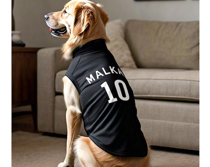 Custom Sports Dog Jersey - Personalized Dog Shirt with Name & Number - Team Dog Shirt, Football, Basketball, Soccer Fan Gift, Pet Jersey