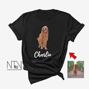 Personalized Pet Portrait Shirt, Custom Shirt for Dog Owners, Gift for Dog lovers, Dog Dad T-shirt, Pet T shirt for men, Dog mom shirt