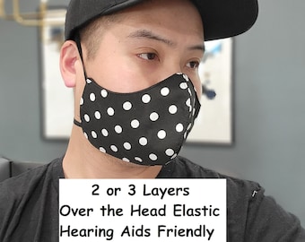 Over the Head Face Mask, Adjustable Face Mask, Head Mask, Hearing Aids Mask, Natruyen, Over the Head Mask with neck strap, Kids Mask