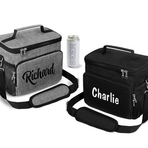 Personalized Beer Cooler Bag, Lunch Bag for Men, Groomsmen Gift, Insulated Cooler Bag, Custom Gift for Men Groom Best Man Wedding Party Gift