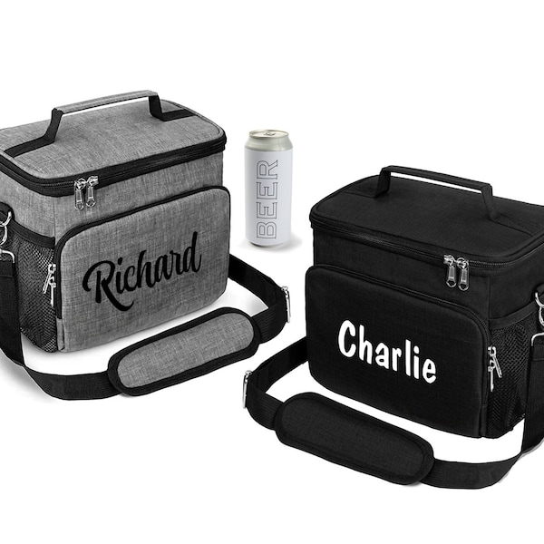 Personalisierte Bier Kühltasche, Lunch Bag für Männer, Groomsmen Geschenk, Thermos Kühltasche, individuelles Geschenk für Männer Bräutigam Trauzeuge Hochzeit Geschenk